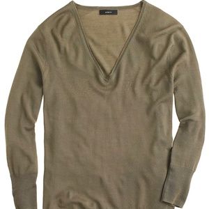 Lot of 3 J.Crew Lightweight Merino Wool V-neck Sweaters